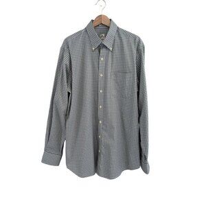 Peter Millar Nanouxe Easycare Checkered Button Up Shirt Size L